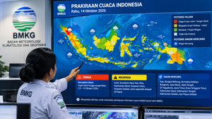 BMKG: Peringatan Hujan Lebat dan Angin Kencang 14 Oktober