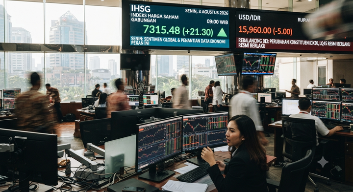 Agenda Ekonomi 3 Agustus 2026: Pasar Pantau Sentimen Global dan Rupiah