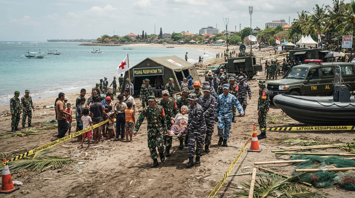 Bali Jadi Lokasi Uji Kesiapan TNI Hadapi Gempa Tsunami