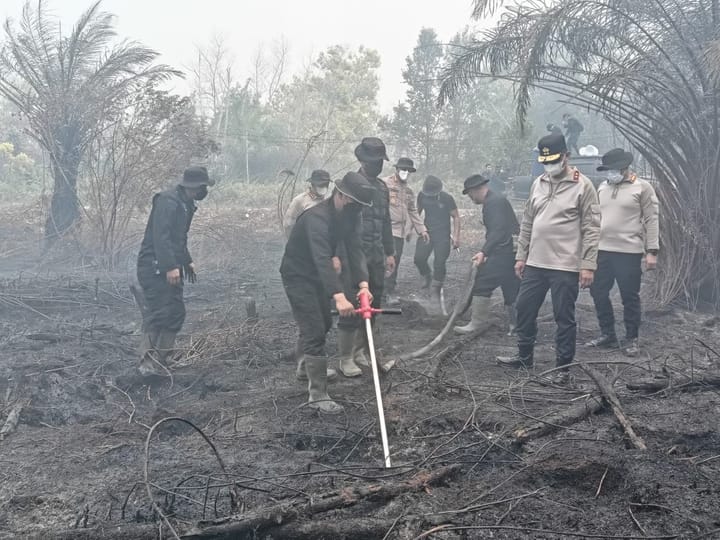 Polda Kalteng Gunakan Serbuk Singkong untuk Karhutla