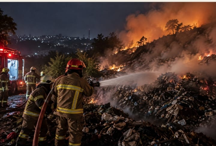 Area Pembuangan Sampah Punclut Bandung Terbakar, Petugas Waspadai Gas Metana