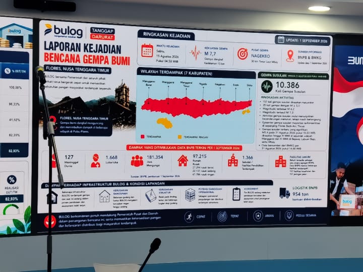 Hadapi Situasi Darurat di NTT, BULOG Siapkan 2 Titik Strategis.