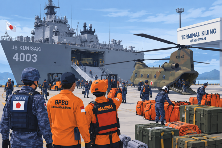 Jepang Turunkan JSDF dan 3 Helikopter Chinook Bantu Padamkan Karhutla Kalbar