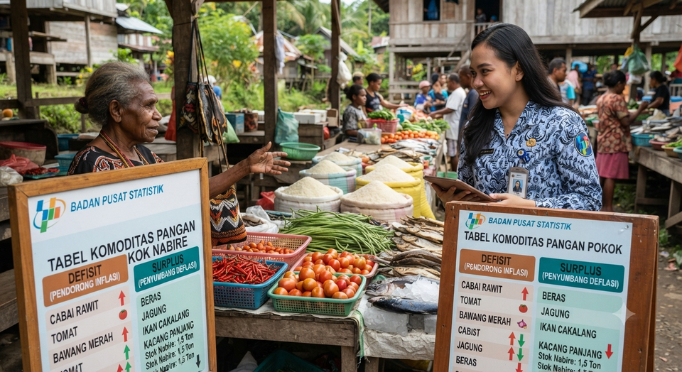 BPS Nabire: El Nino Picu Deflasi Juli 2026 lewat Lonjakan Pasokan Pangan