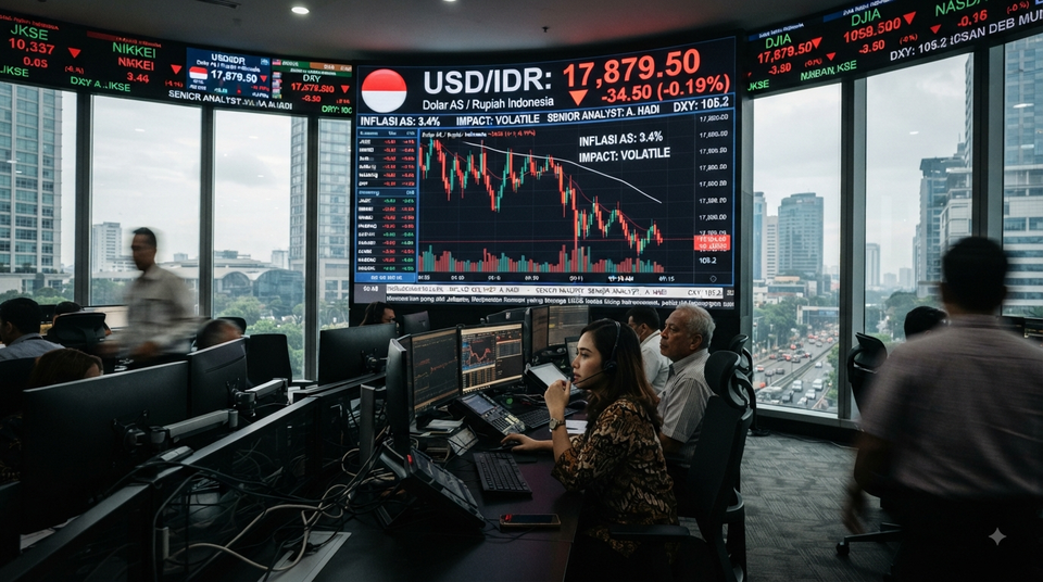 Rupiah Rp17.879, Inflasi AS Jadi Penentu Pasar