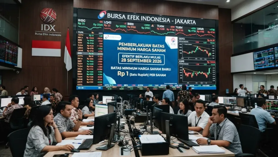 BEI Berlakukan Harga Minimum Saham Rp1 Mulai 28 September