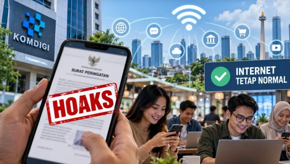 Benarkah Internet Indonesia Dimatikan 25–27 September? Komdigi Pastikan Informasi Itu Hoaks