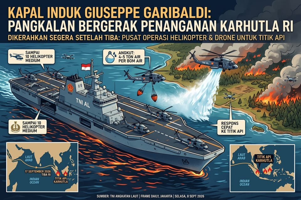 Ini Dia Misi Perdana Kapal Induk Garibaldi...
