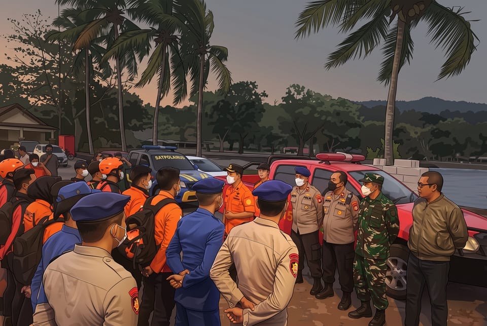 Tim SAR Perluas Pencarian Lima Jurnalis Hilang di Selat Sunda