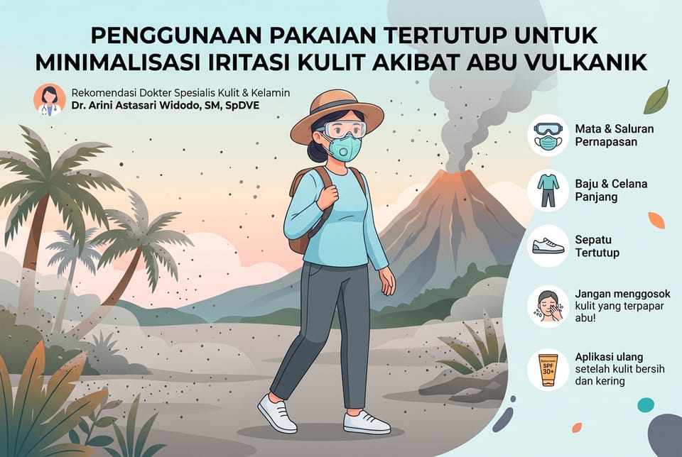 Abu Vulkanik Mengancam Kulit, Ini Cara Melindunginya