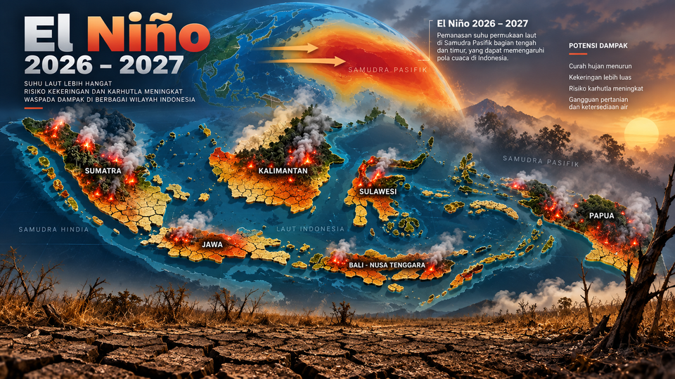 El Niño Belum Pergi sampai 2027, Ini Wilayah Indonesia yang Perlu Waspada Kekeringan dan Karhutla
