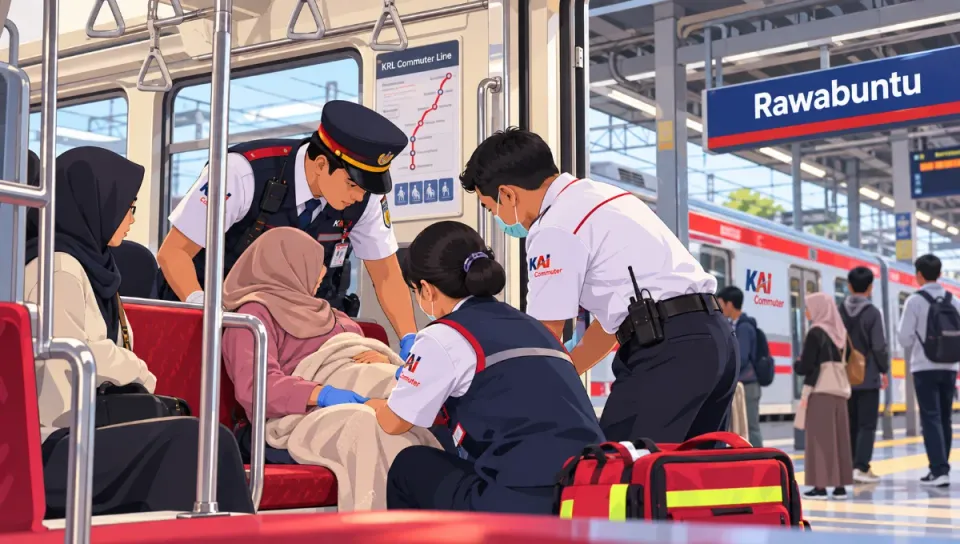 Ibu Melahirkan di KRL Rangkasbitung–Tanah Abang, Kereta Berhenti di Rawabuntu