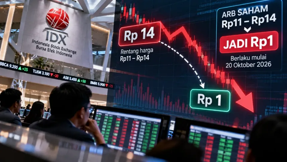 BEI Ubah Aturan ARB Lagi, Saham Rp11–Rp14 Bisa Turun hingga Rp1